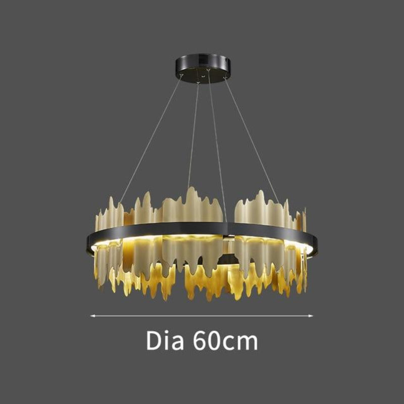 Modern Shard Chalice chandelier with stainless steel creating lavish elegance for contemporary living room dining room lighting