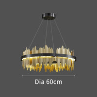 Thumbnail for Modern Shard Chalice chandelier with stainless steel creating lavish elegance for contemporary living room dining room lighting