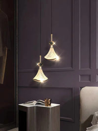 Thumbnail for Elegant lighting chandelier featuring Shell Cascade stainless steel design with shell motif for staircase foyer high ceiling