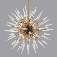 Thumbnail for Crystal pendant ceiling lights featuring Sputnik Star design with radiating arms for contemporary dining room foyer lighting