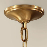 Thumbnail for Colonial style star pendant with brass construction creating sophisticated elegance for foyer entryway hallway indoor lighting