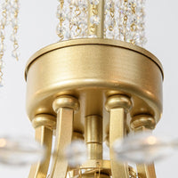 Thumbnail for Traditional crystal chandelier with dimmer compatibility creating soft ambient lighting for living room bedroom dining space foyer